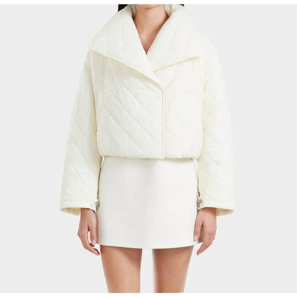 NEW RUDSAK kalee quilted short coat in vanilla